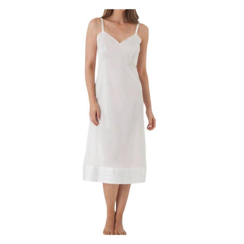 NEW SHADOWLINE LINGERIE adjustable length full slip in white